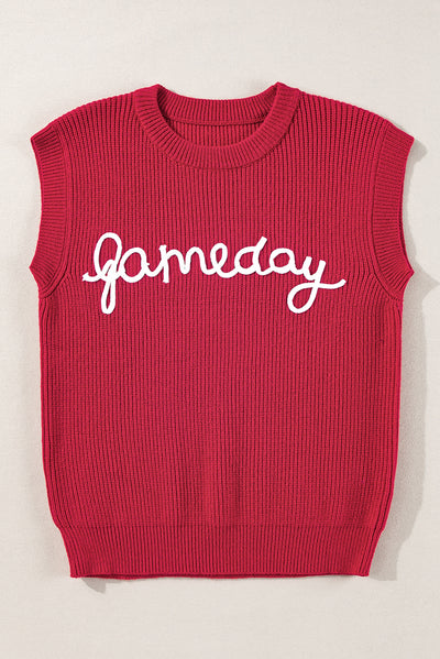 Racing Red Game Day Rugby Football Season Sweater Vest