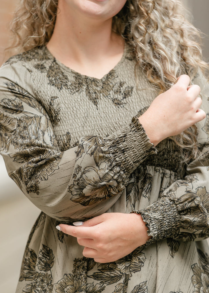 Aleeyah Smocked Midi Dress - FINAL SALE