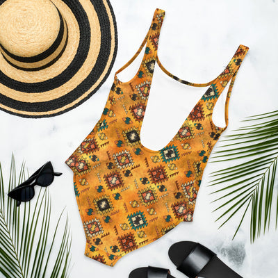 Yeehaw Golden Aztec One-Piece Swimsuit