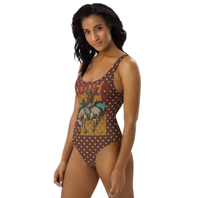 Yeehaw Rodeo Stars One-Piece Swim Suit