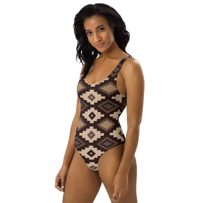 Yeehaw Southwestern Earth One-Piece Swimsuit