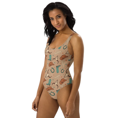 Yeehaw All Western One-Piece Swimsuit