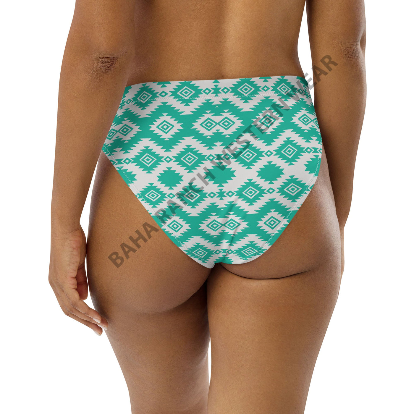 Yeehaw Turquoise Aztec Bikini Bottom