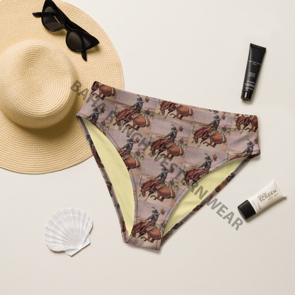 Yeehaw Vintage Cowboy Bronc Bikini Bottom