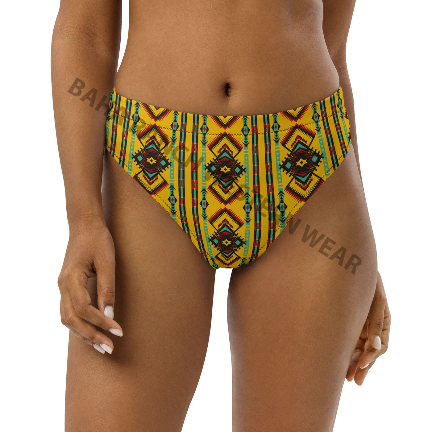 Yeehaw Mustard Aztec Bikini Bottom