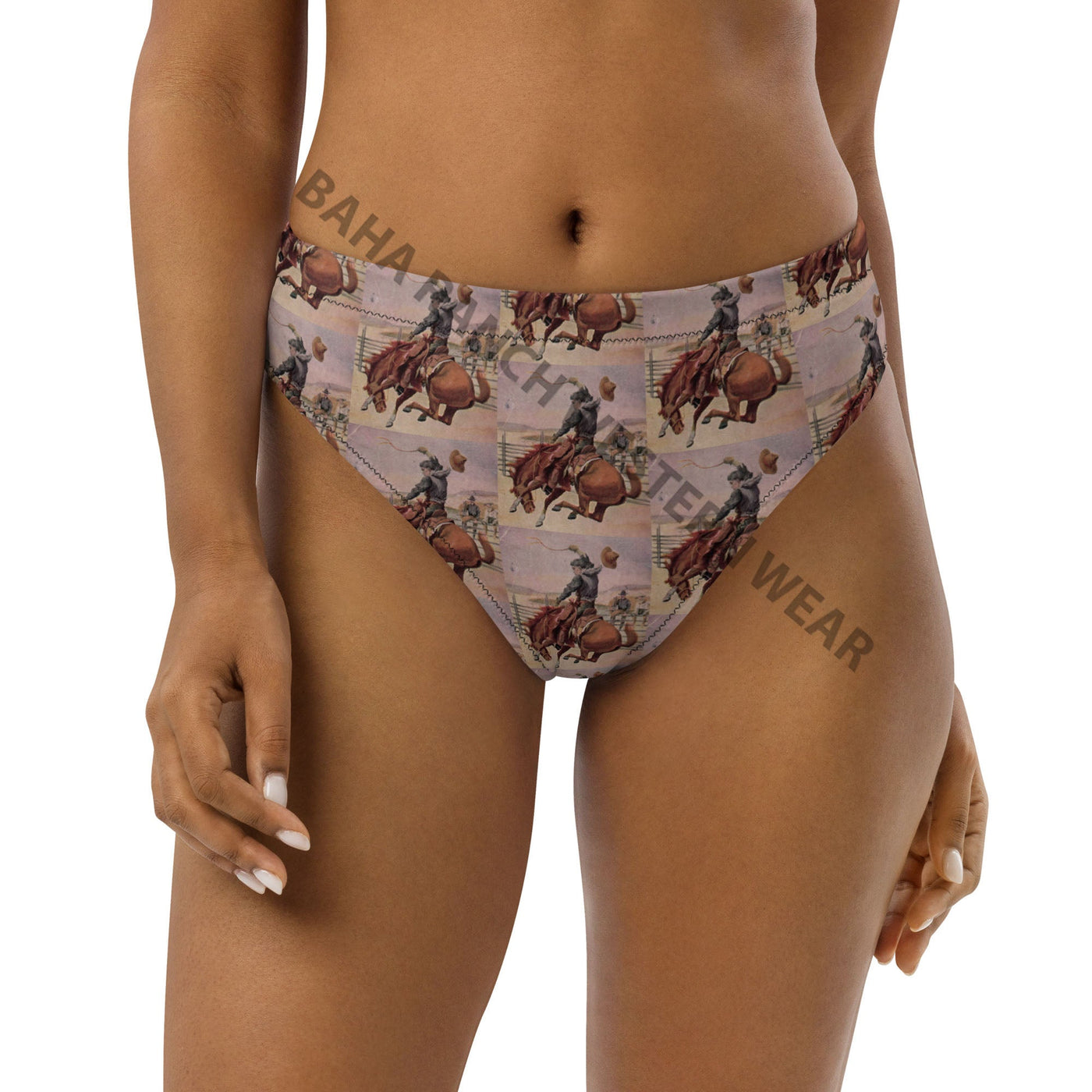 Yeehaw Vintage Cowboy Bronc Bikini Bottom