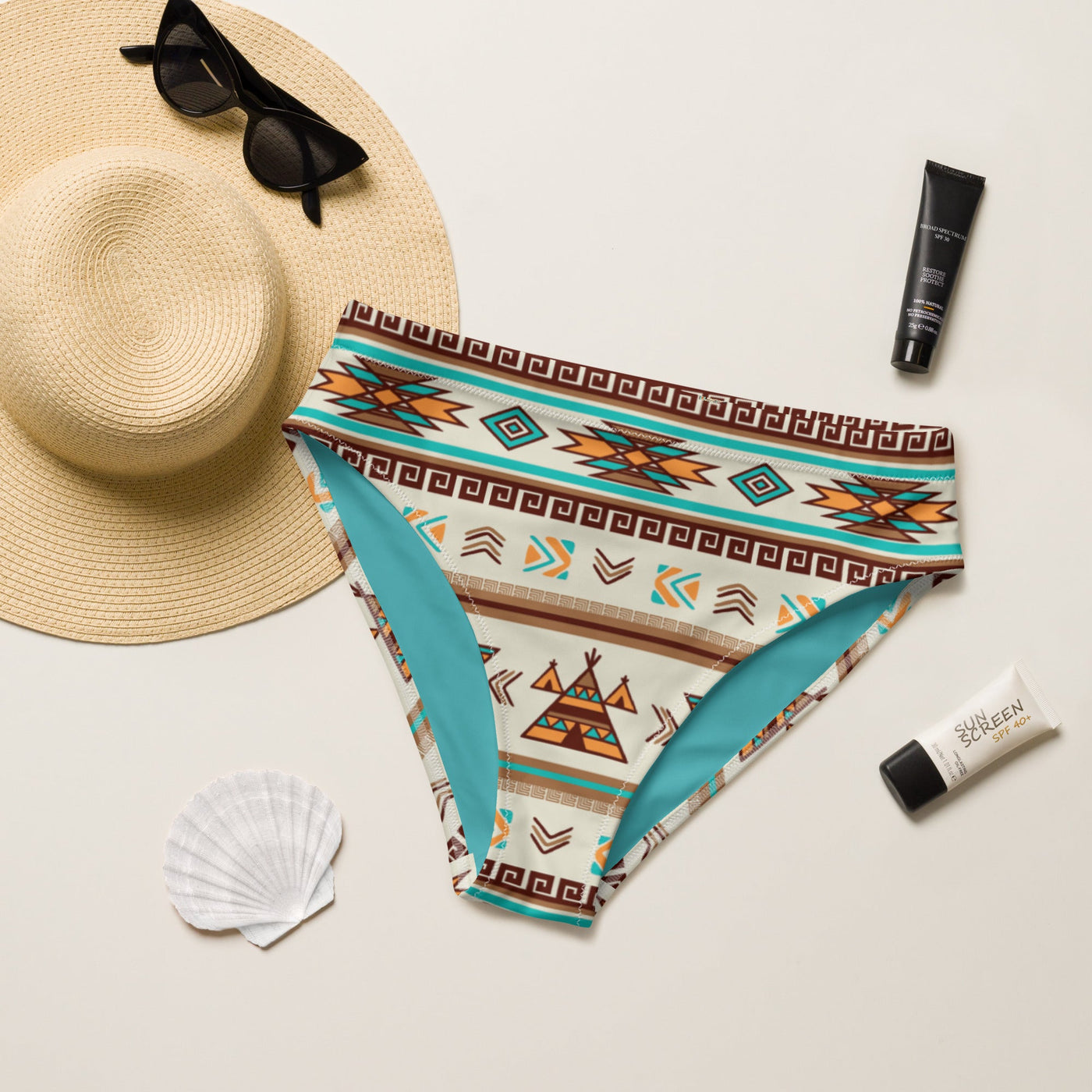 Yeehaw Turquoise Teepee Bikini Bottom