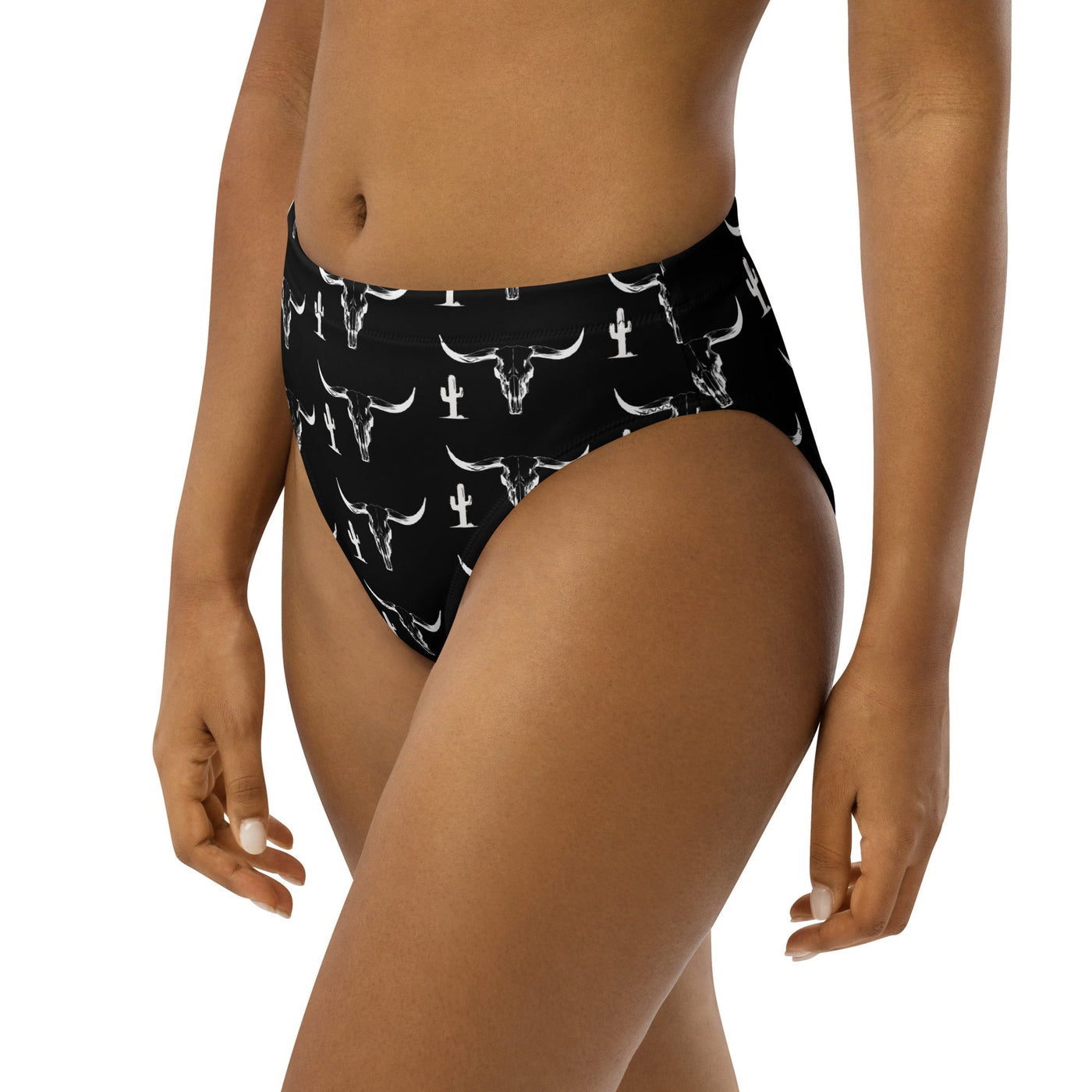 Yeehaw White Bullhead Cactus Bikini Bottom