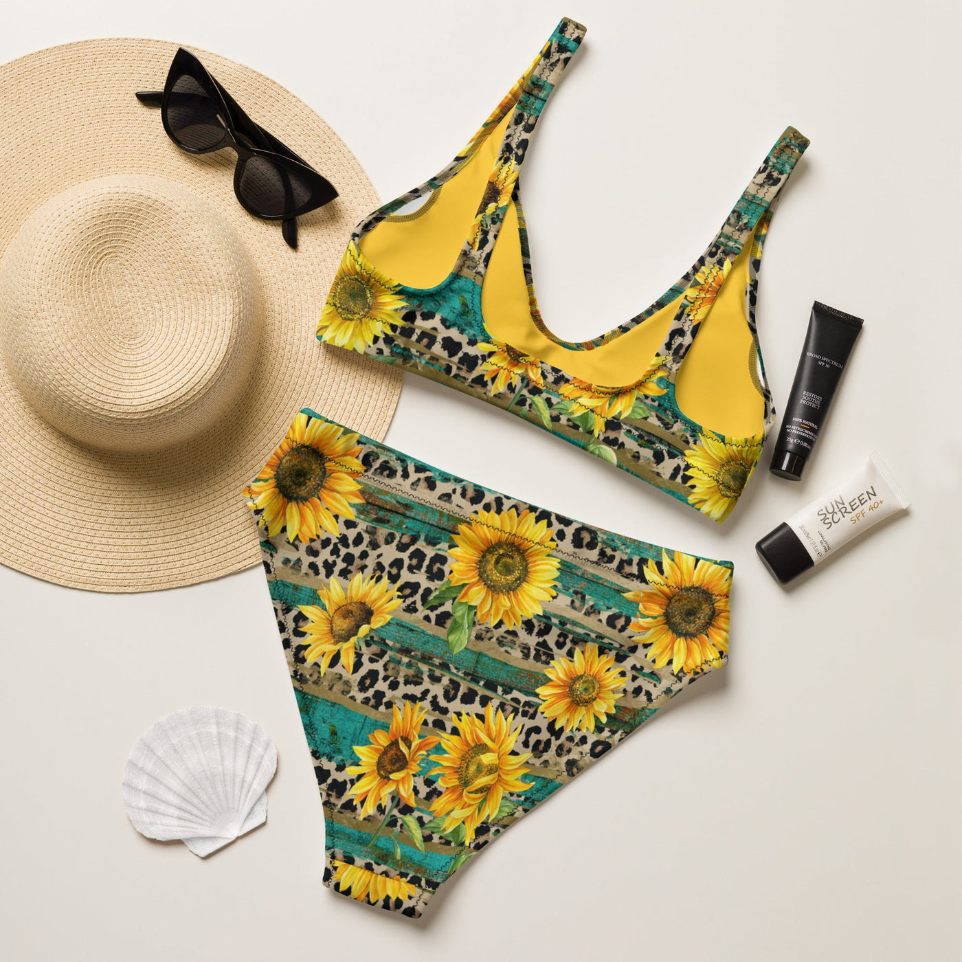 Yeehaw Leopard & Sunflower Bikini