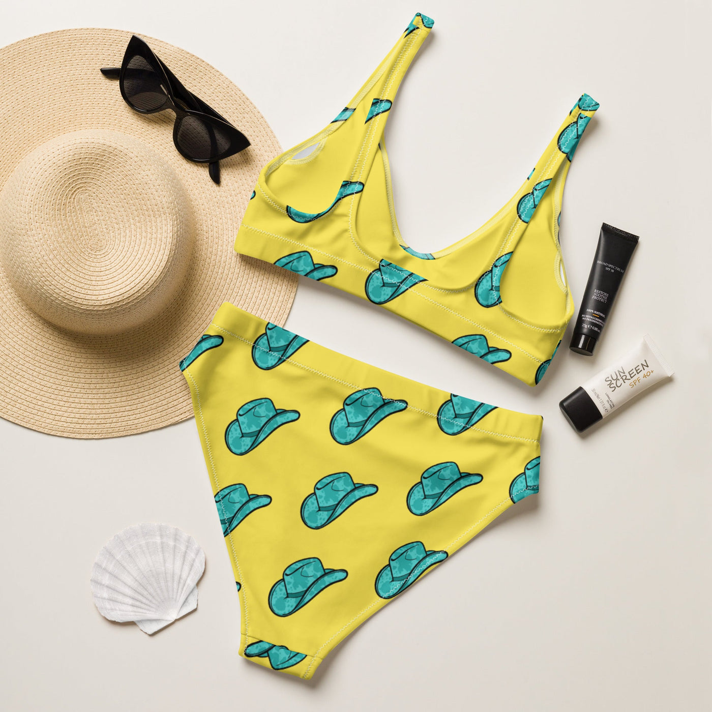 Yeehaw Turquoise Hat Bikini