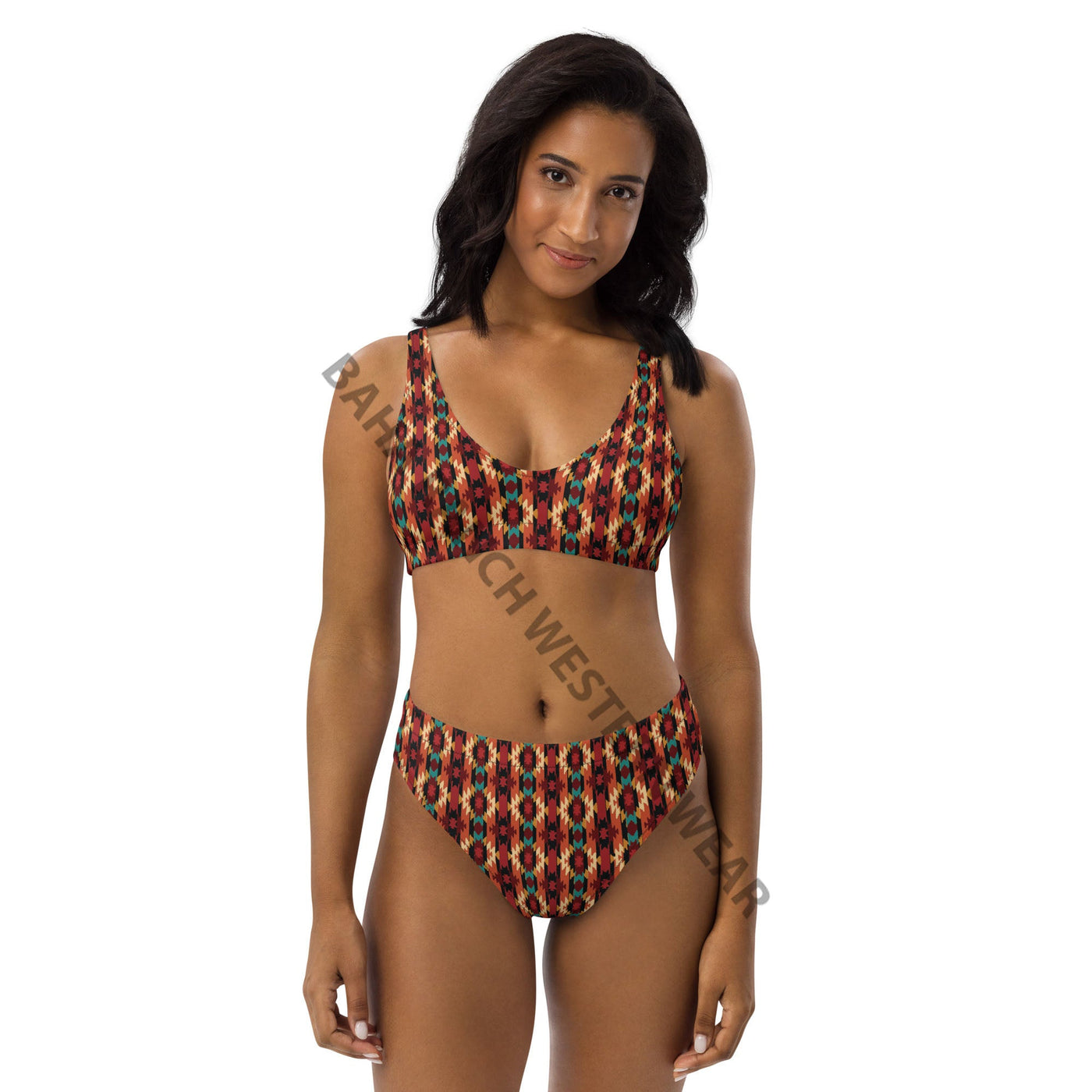 Yeehaw Rust Aztec Bikini