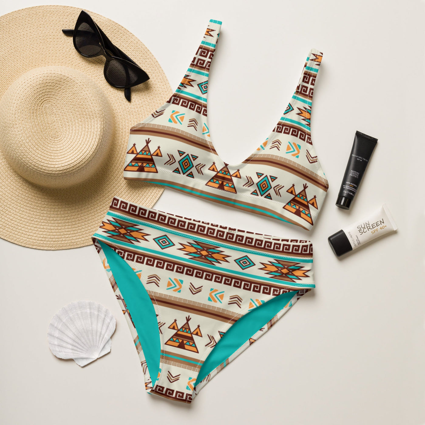 Yeehaw Turquoise Teepee Bikini