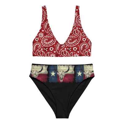 Yeehaw Texas Bandana Red White & Blue Bikini