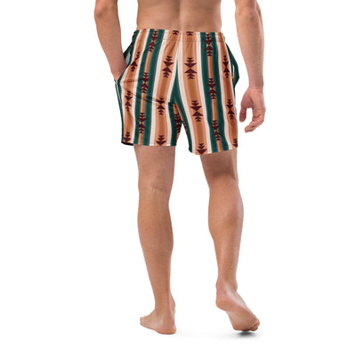 Yeehaw Cocoa Aztec Men's Swim Trunks