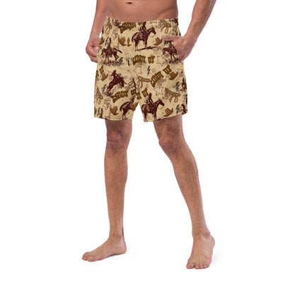 Yeehaw Vintage Western Men's Swim Trunks