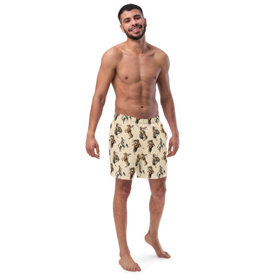 Yeehaw Vintage Cowgirl Men's Swim Trunks