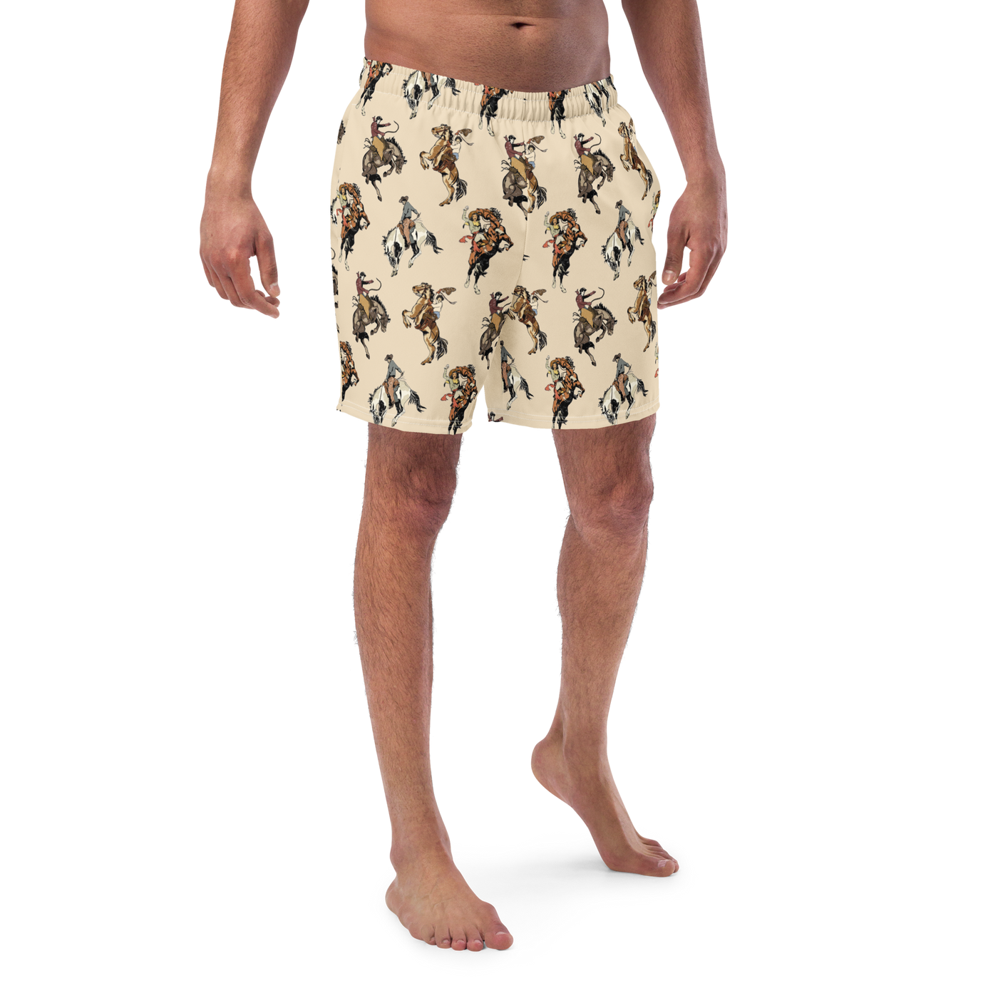 Yeehaw Vintage Cowgirl Men's Swim Trunks