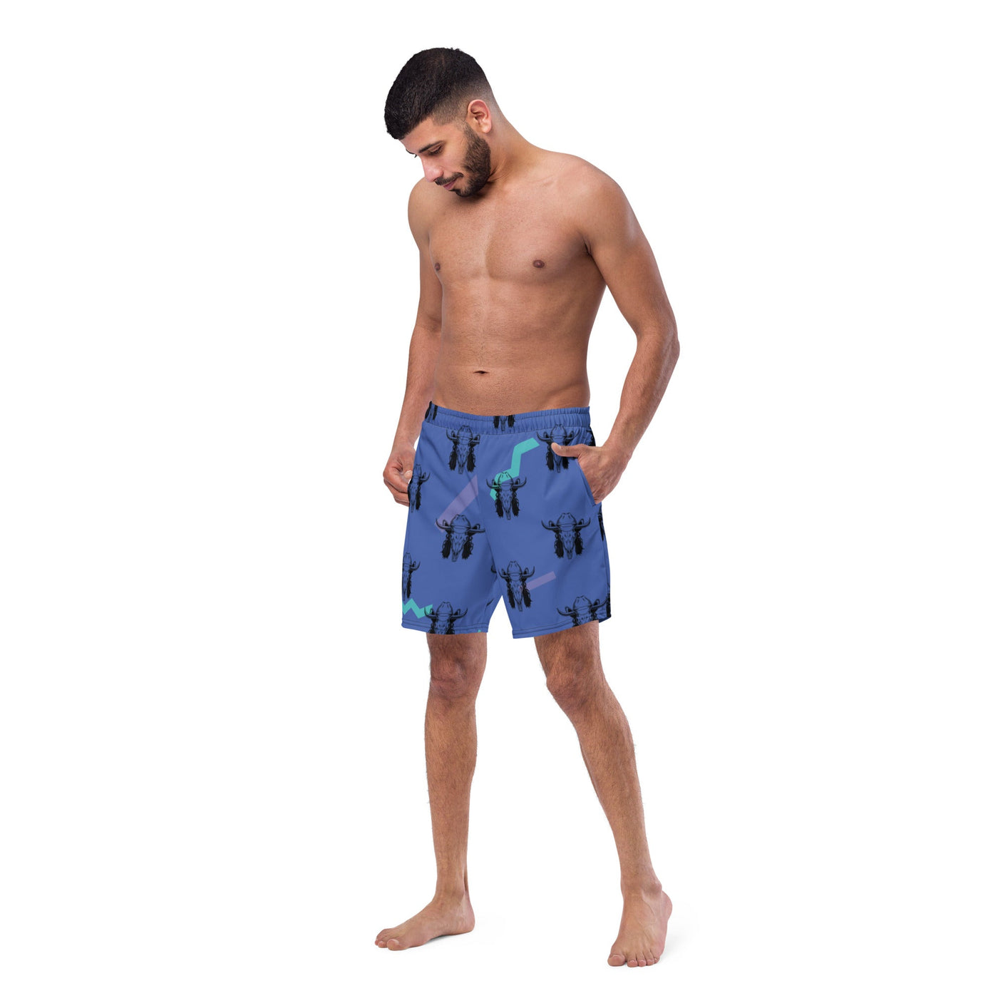 Yeehaw Mullet Cowboy Men's Swim Trunks