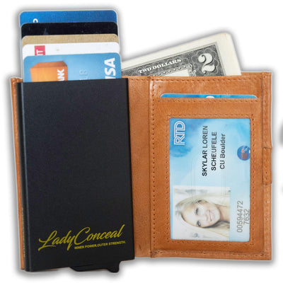 Nova RFID Compact Leather Wallet by Lady Conceal