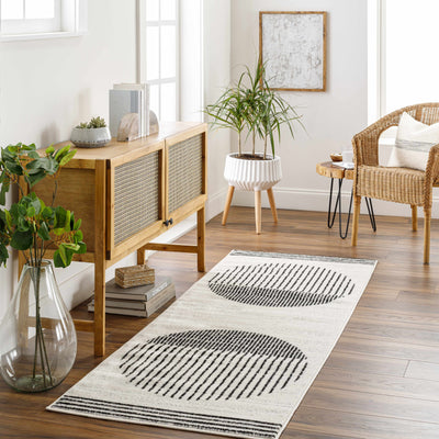 Angus Black&White Geometric Area Rug