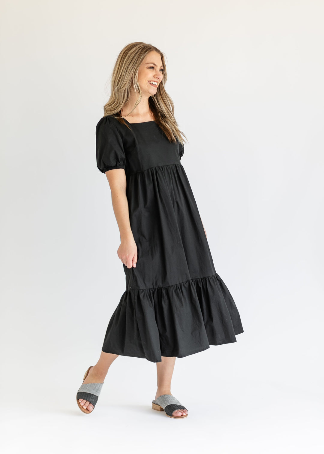 Ava Square Neck Midi Dress - FINAL SALE