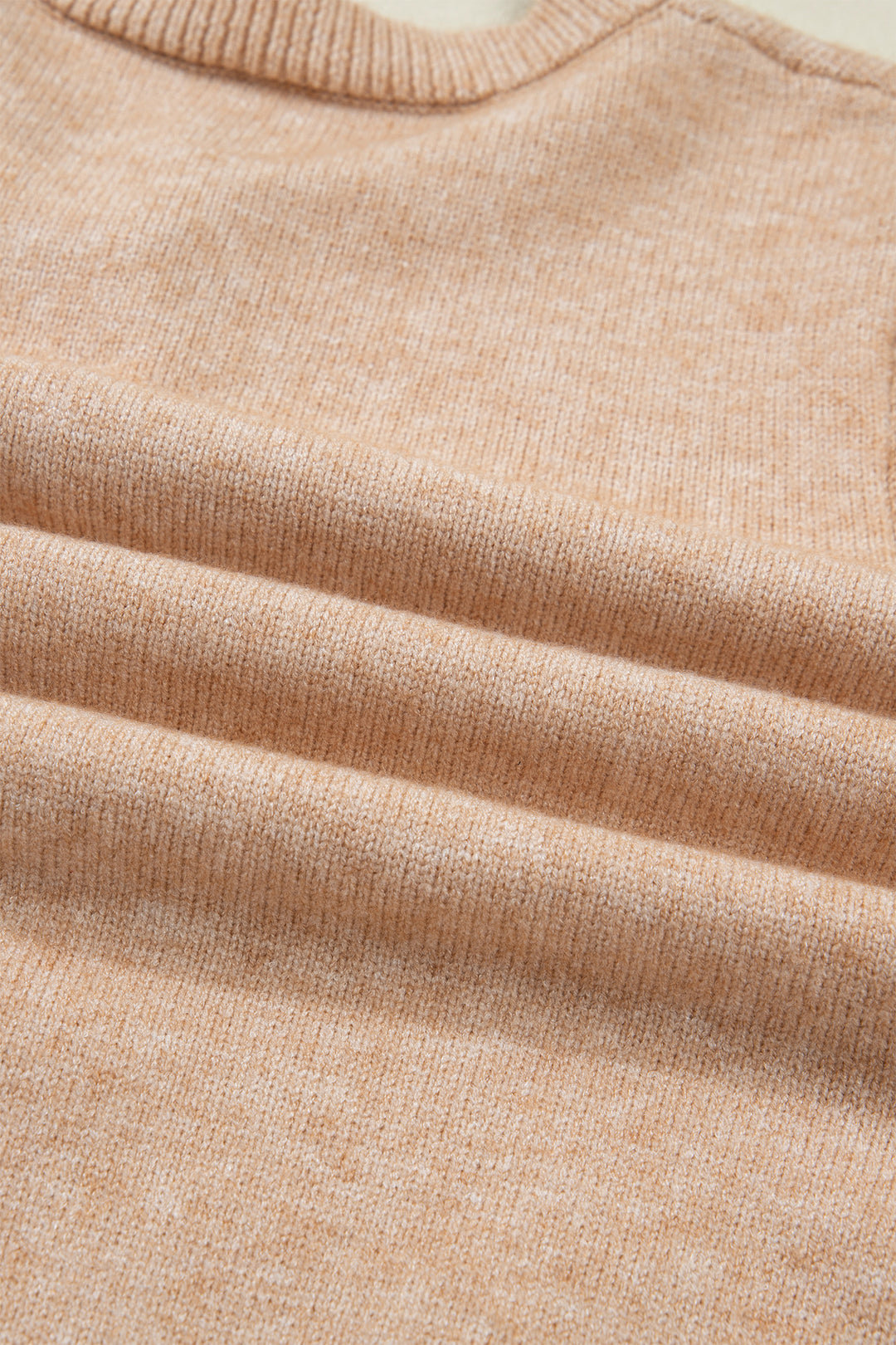 Oatmeal Ruffle Trim Gold Button Sweater Cardigan