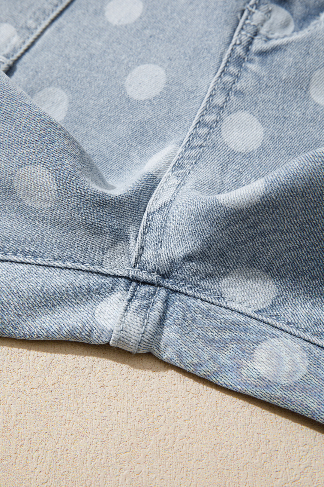 Sky Blue Polka Dot Casual Slim Fit Jeans