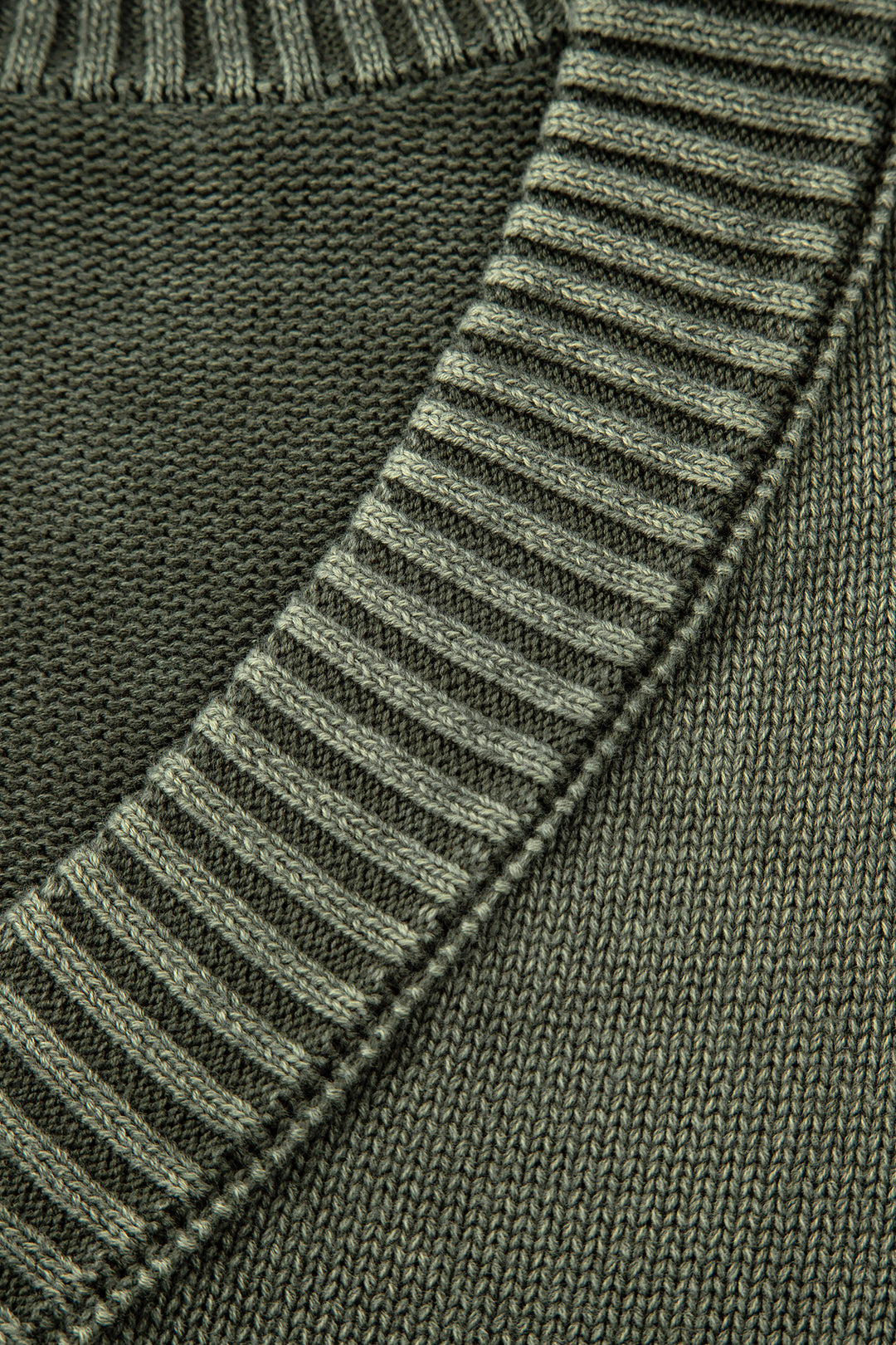 Four Leaf Clover Mineral Wash V Neck Knit Exposed Seam Drop Shoulder Loose Sweater