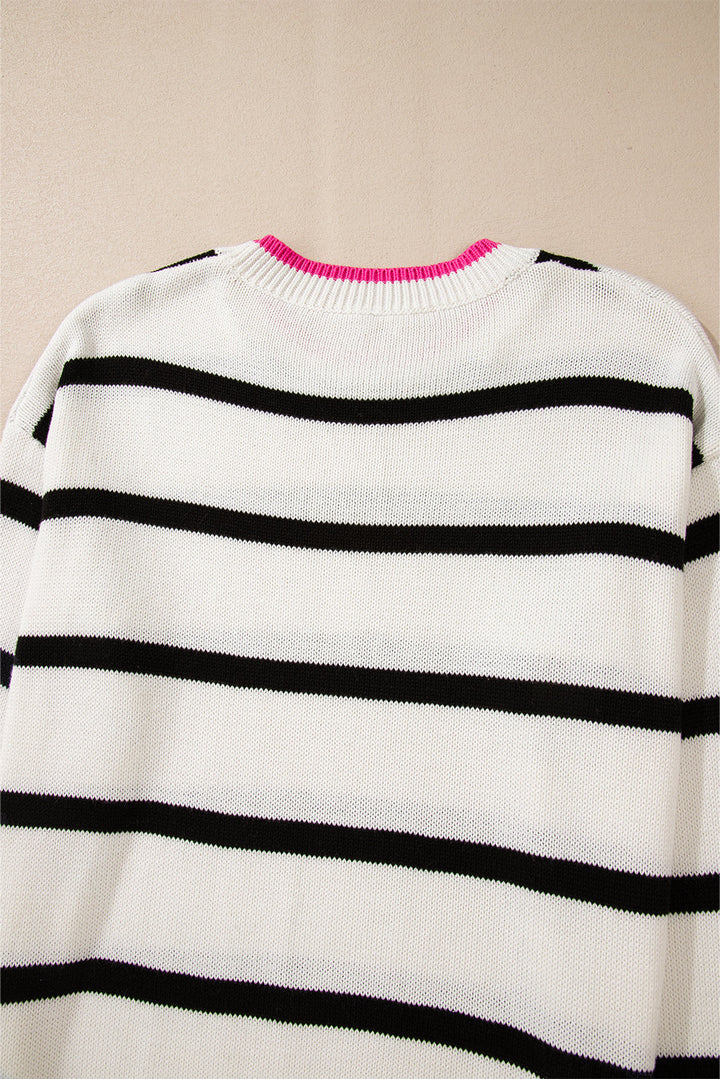Avery Contrast Drop Shoulder Sweater