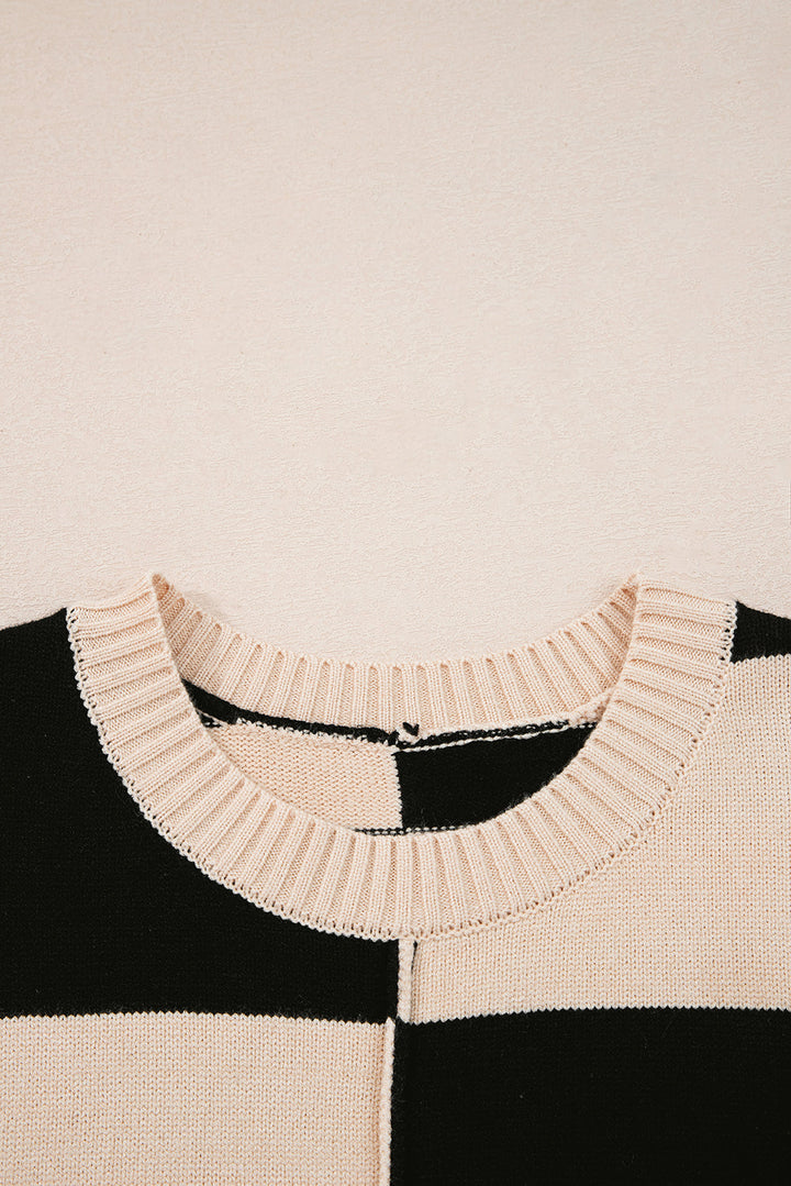 Sofia Waist Splicing Hem Sweater