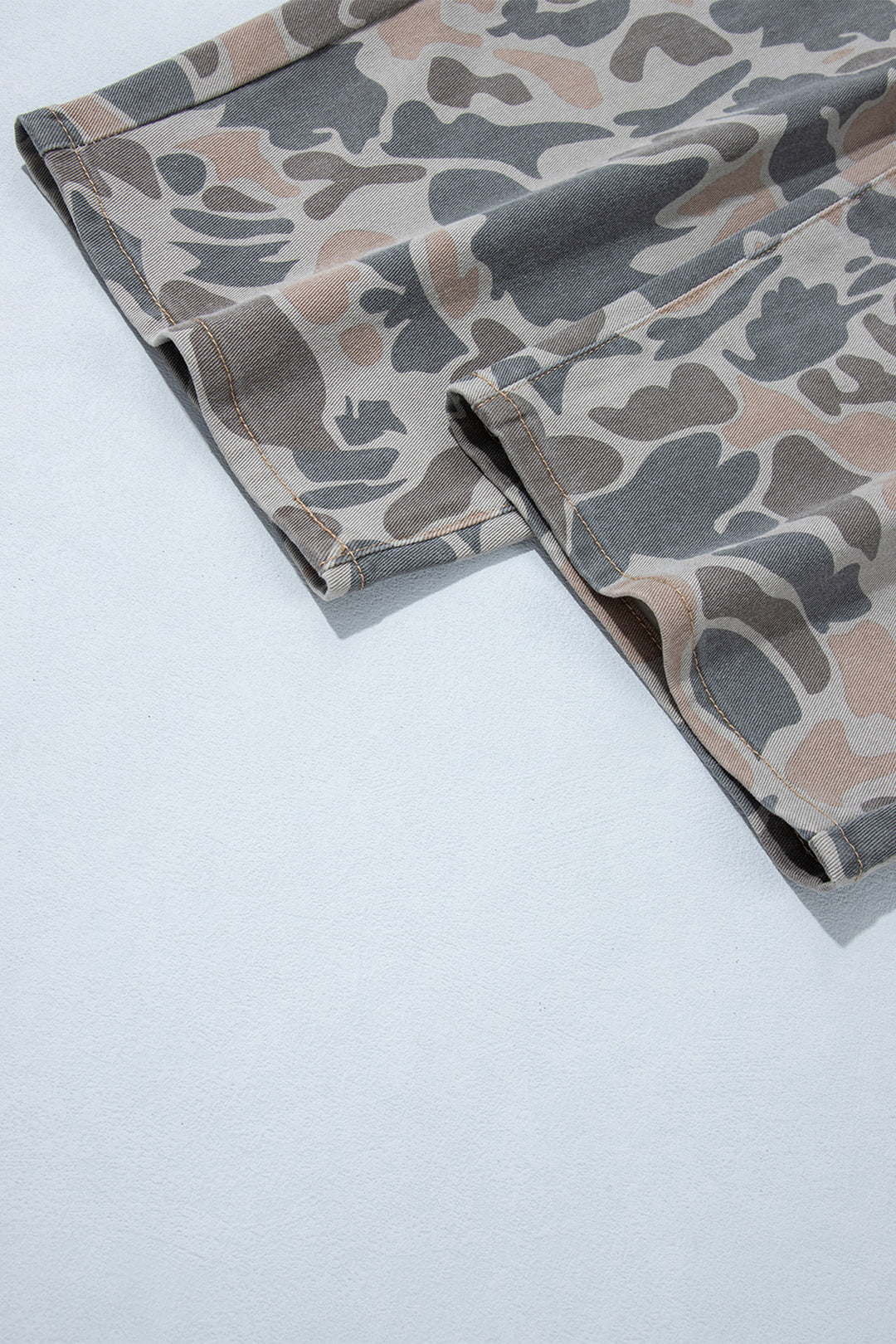 Multicolour Plus Size Camouflage Print High Rise Barrel Jeans