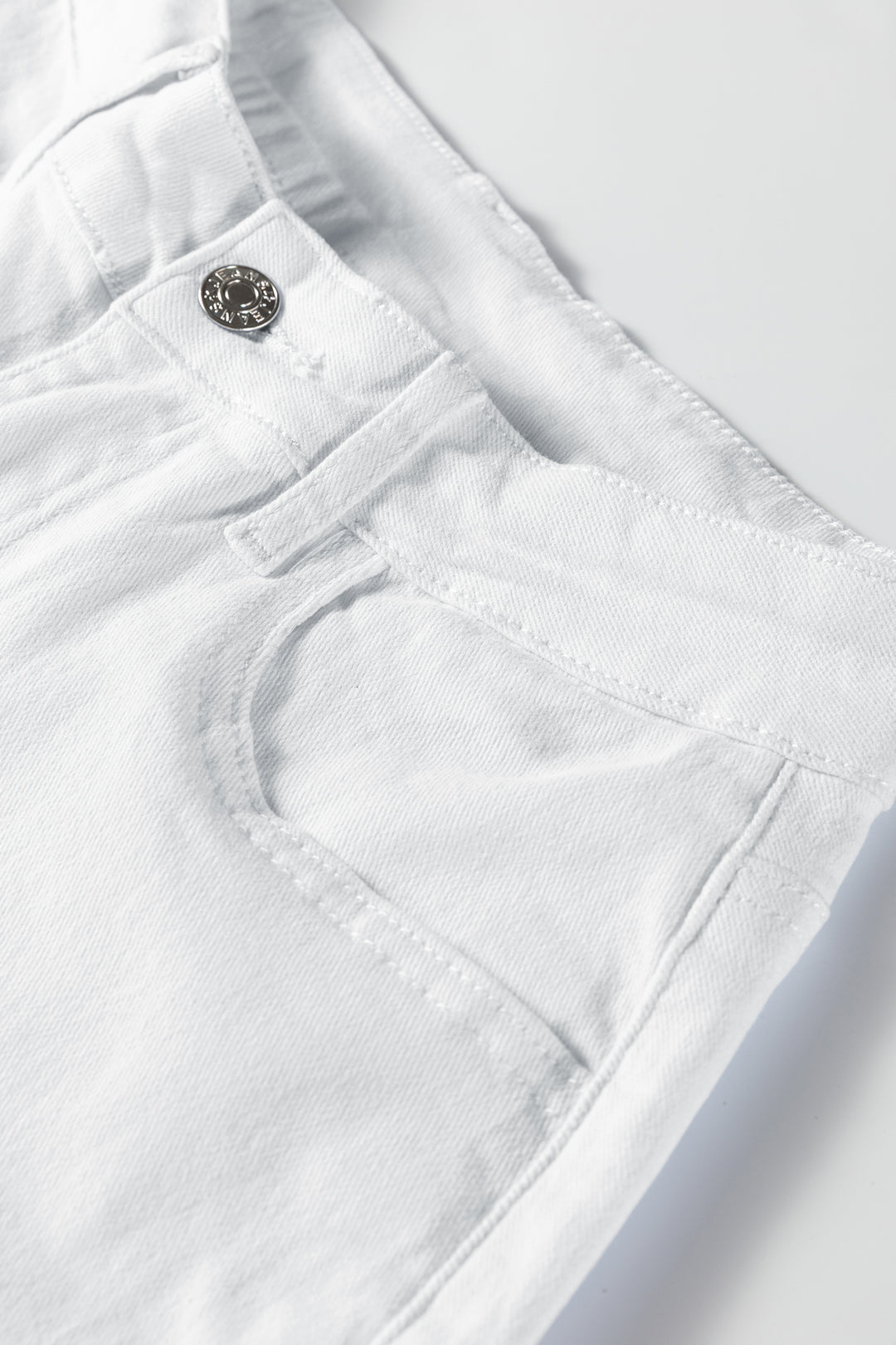 White Bow Knot Side Detail Straight Leg Loose Jeans