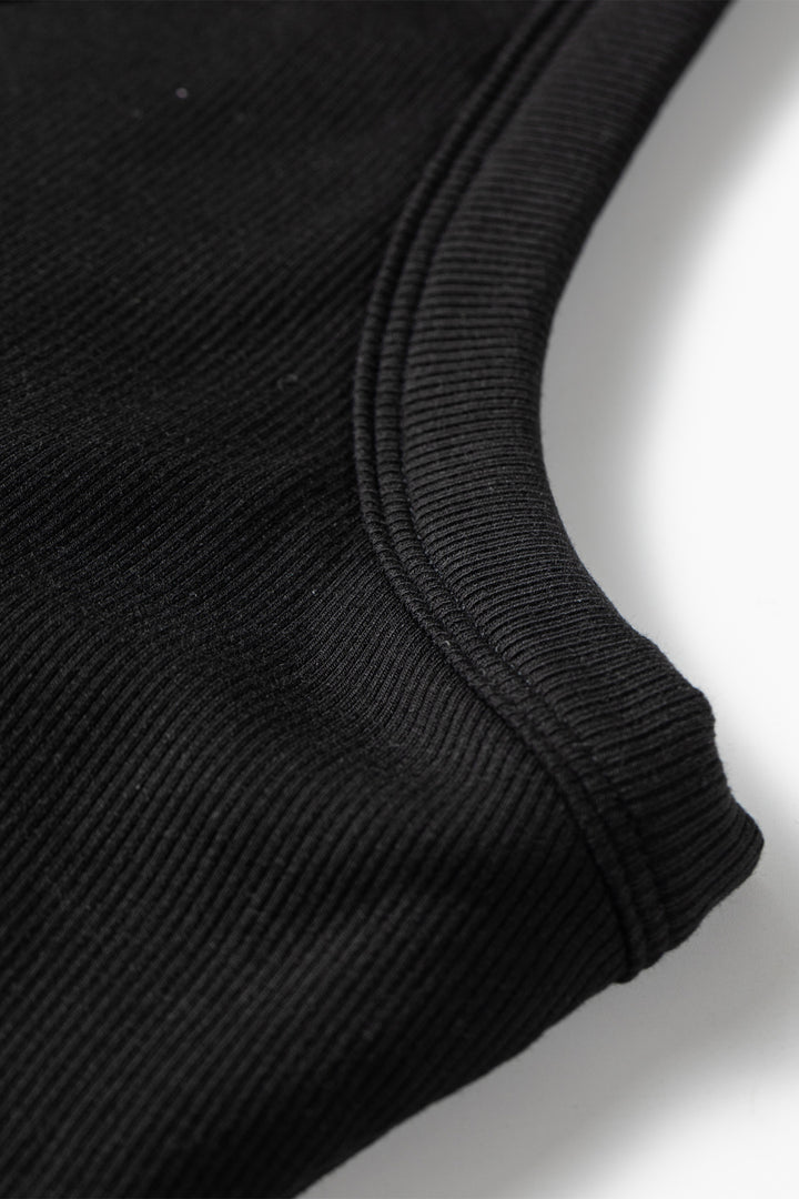 Four Leaf Clover Slim Ribbed Padded Tank Top