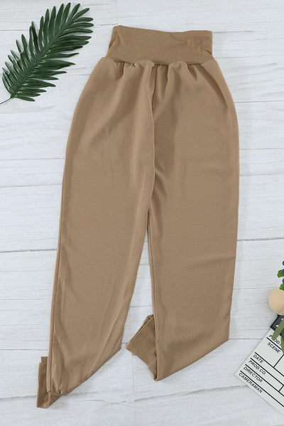 Khaki Pocketed Casual Joggers