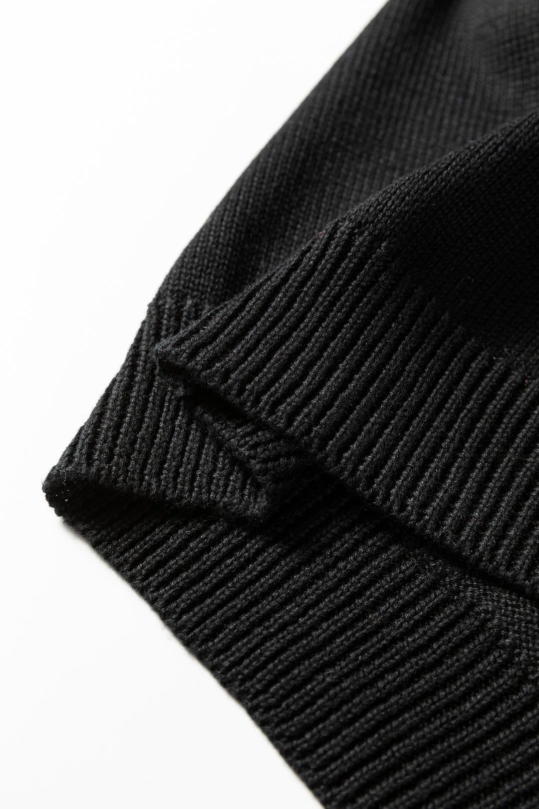 Black Merry Colorful Dot Detail Christmas Drop Shoulder Sweater