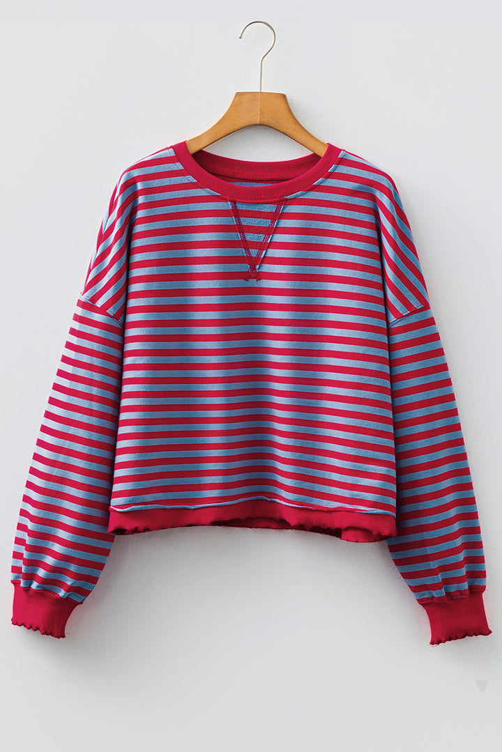 Zuri Ribbed Trim Oversize Sweatshirt