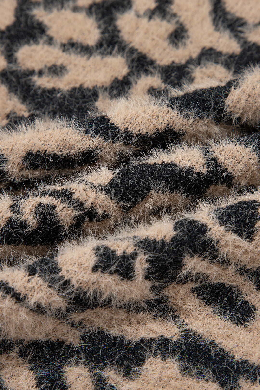 Pink Leopard Print Knit Sleeveless Regular Wash Sweater Vest