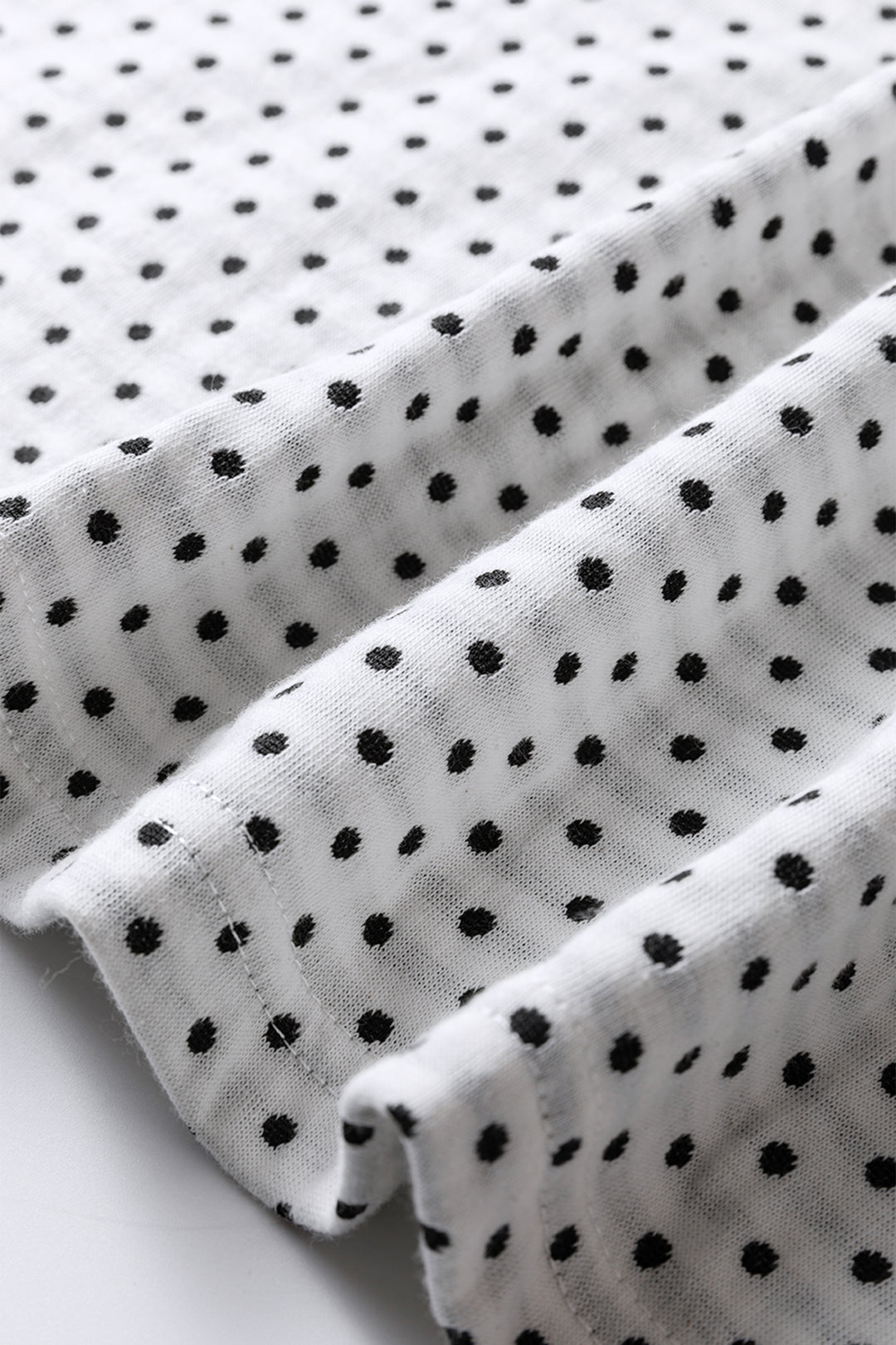 Beige Plus Size Dot Print Striped Patchwork Long Sleeve Henley Top