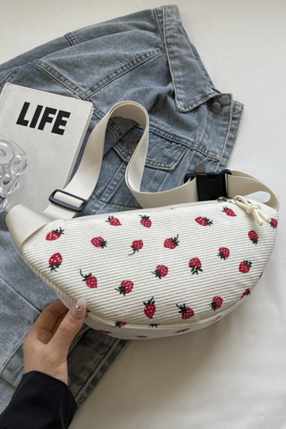 Printed Adjustable Strap Sling Bag