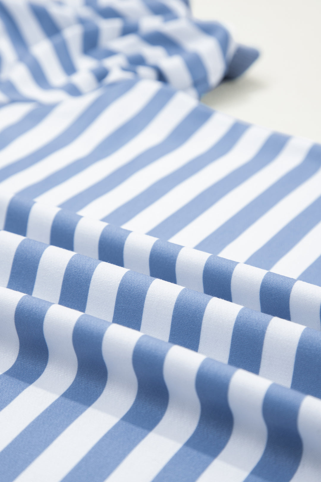 Orange Stripe Short Bubble Sleeve T Shirt