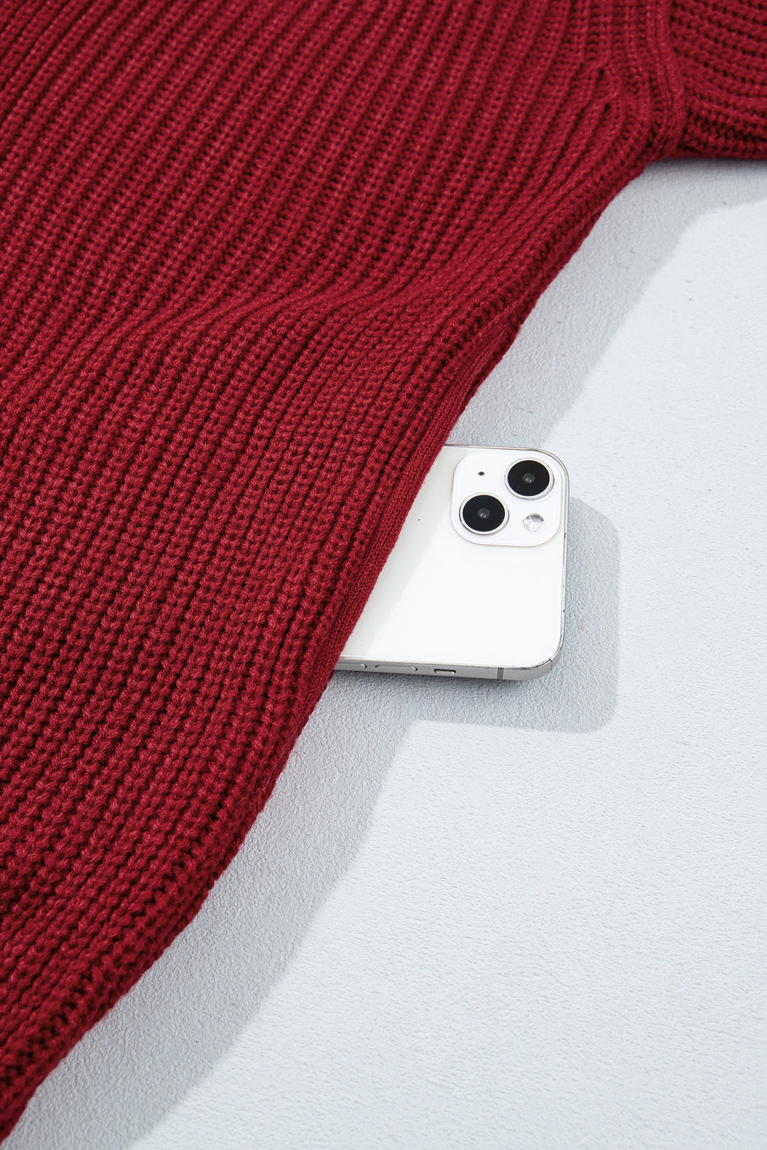Red Dahlia Solid Color Knit Oversized Button Front Sweater Cardigan