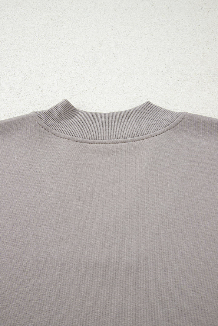 Parchment Aztec Embroidered Western V Neck Sweatshirt