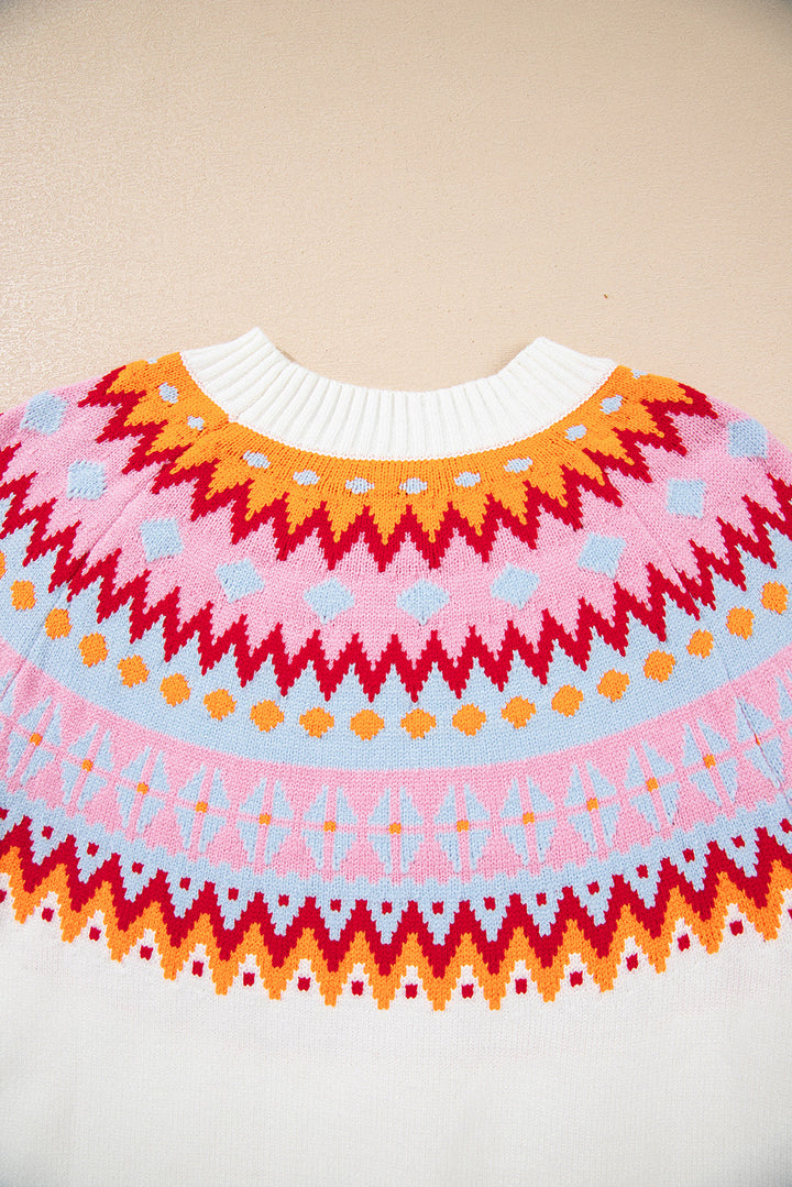 Avery Print Drop Shoulder Sweater