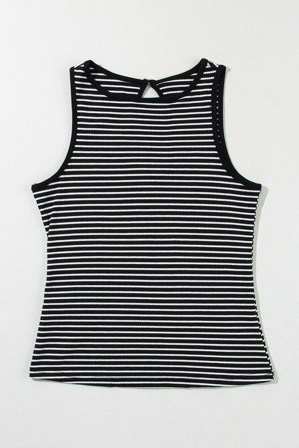 Bethany Striped Knit Sleeveless Tank