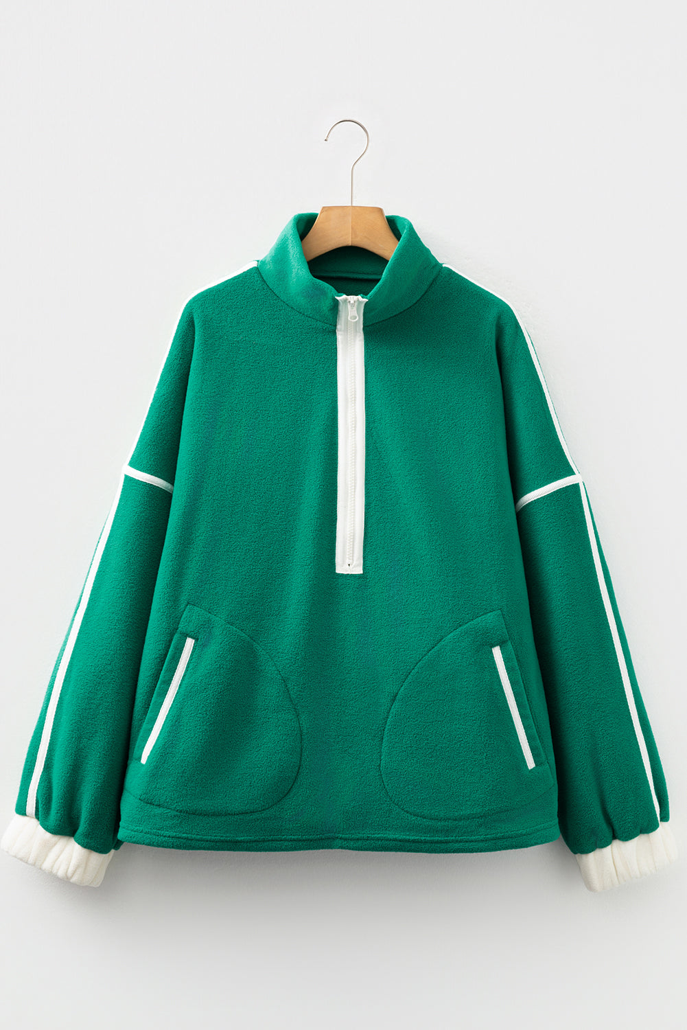 Ava Contrast Trim Fleece Plus Sweatshirt