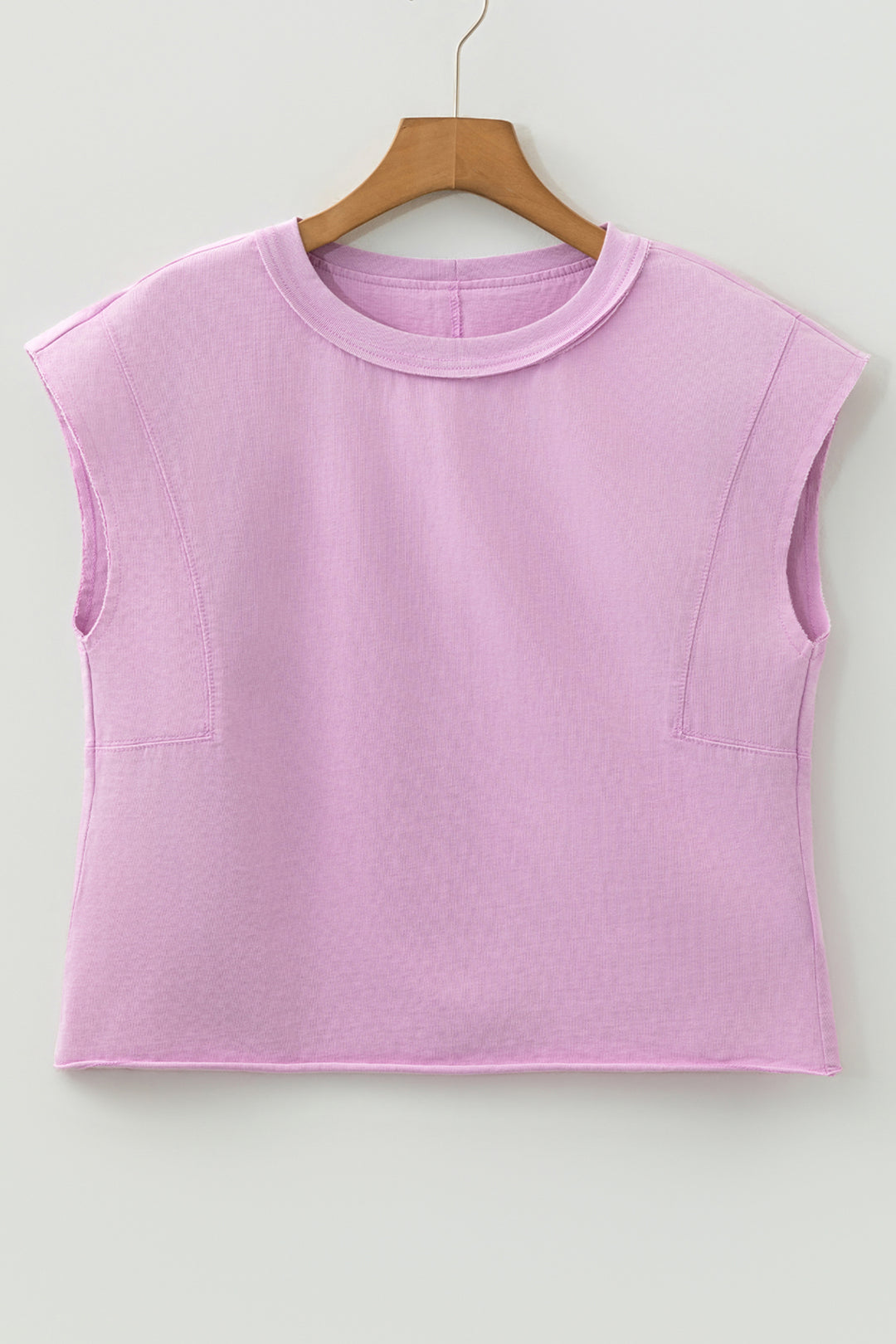 Bright Pink Mineral Wash Boxy Fit Cotton Tank Top