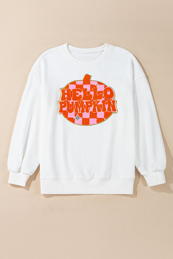 Blair Halloween Pumpkin Patched Pullover Sweatshirt