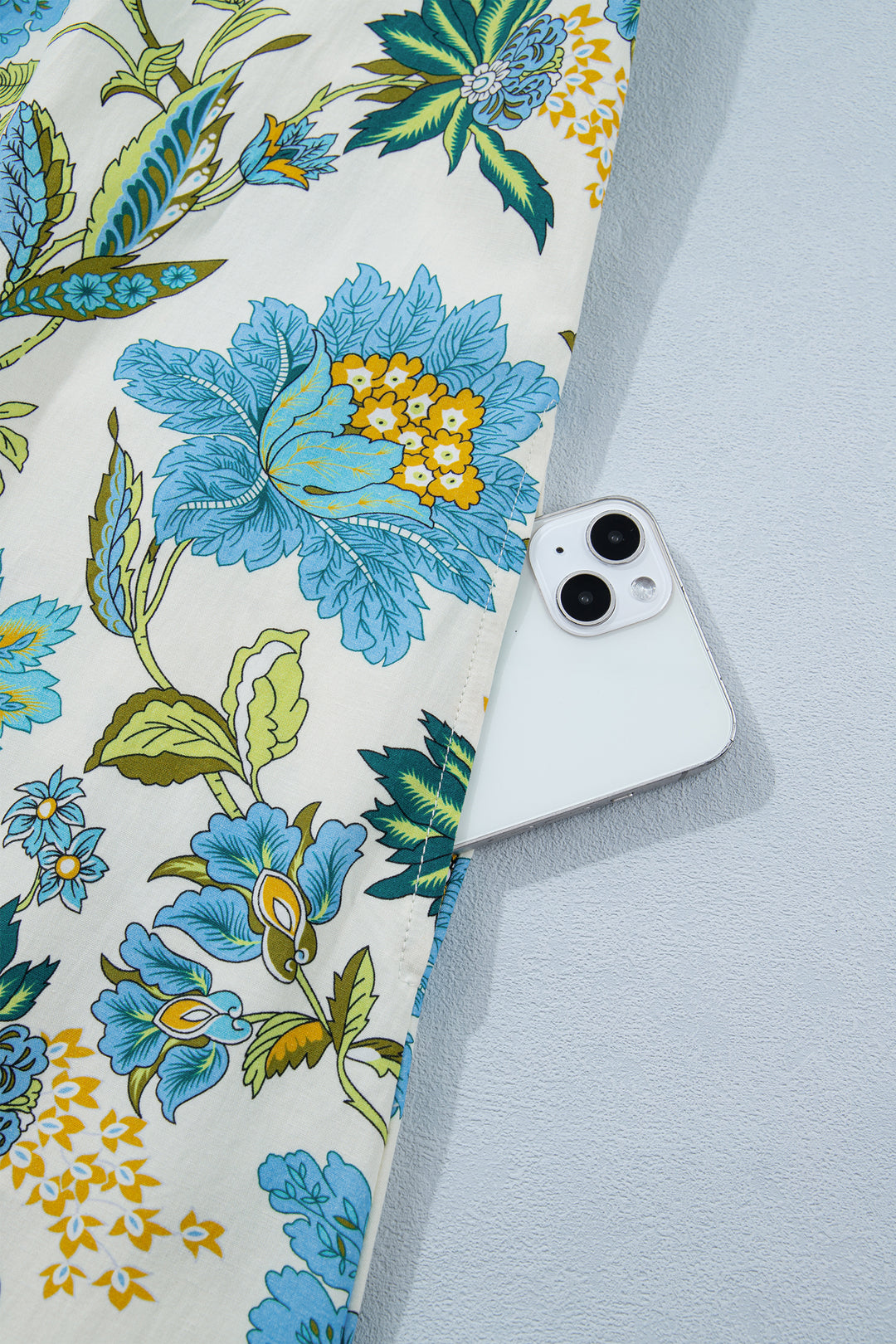 Beige Floral Print V Neck Triple Ruffle Short Sleeve Shift Mini Dress