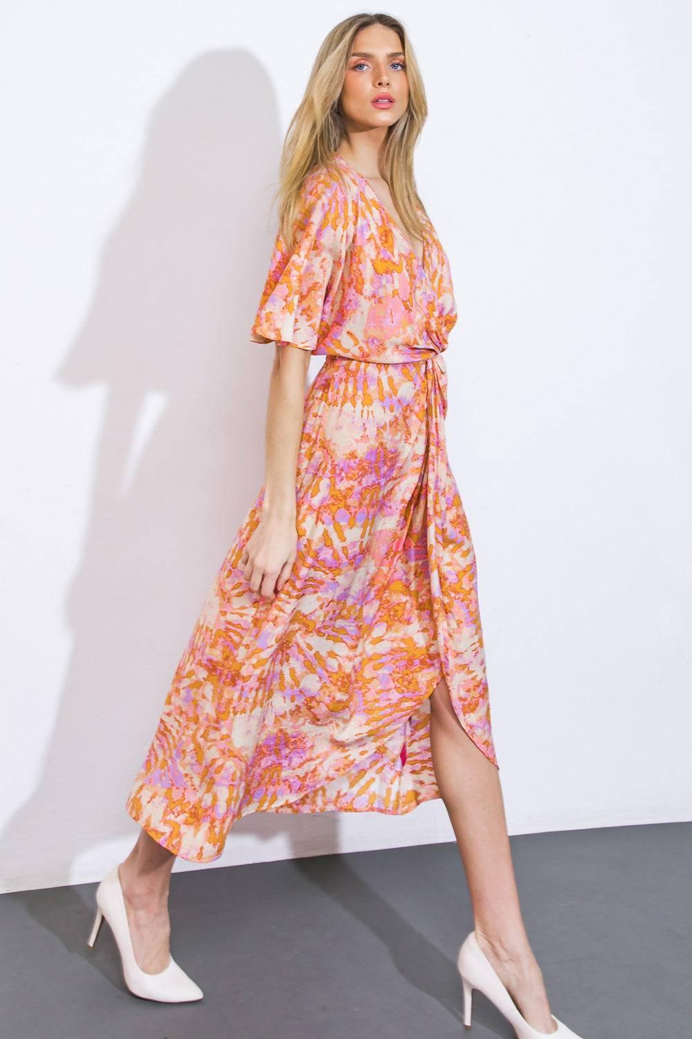 MOST WONDERFUL TIME WOVEN MIDI DRESS