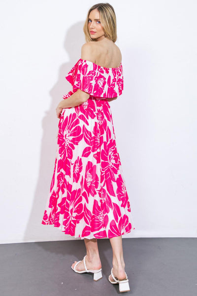 LOVE SCRIPT WOVEN MIDI DRESS